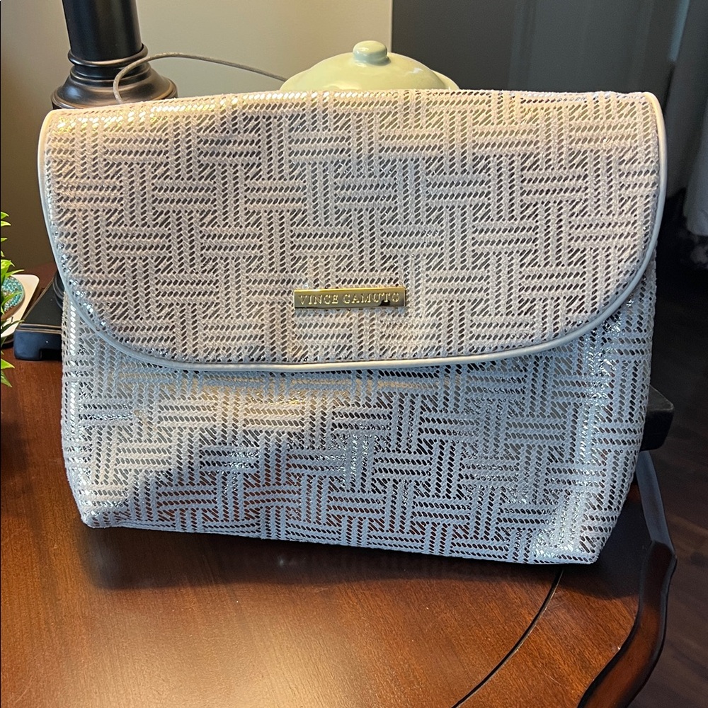Vince Camuto Metallic Silver Clutch